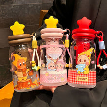 Cute Cartoon Star Straw Cup – 600ml