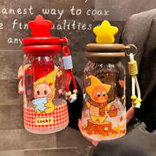 Cute Cartoon Star Straw Cup – 600ml