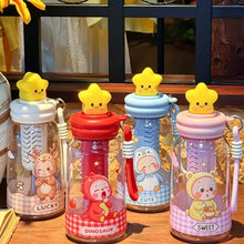 Cute Cartoon Star Straw Cup – 600ml